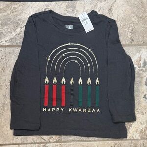 NWT Size 4 Kids Black Kwanzaa Shirt
